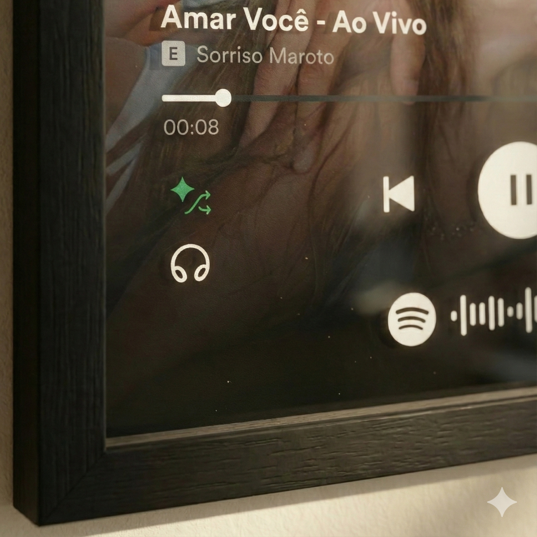 Quadro Spotify 'Nosso Hit' FullScreen A4 para Casal