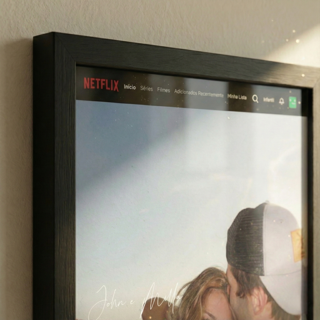 Presente Personalizado Romântico, Par e Impar, Quadro Netflix, presente Netflix