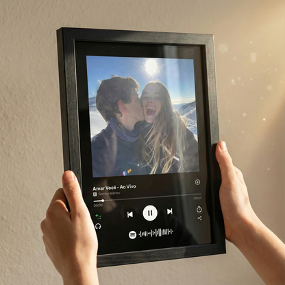Quadro Spotify 'Nosso Hit' A4 para Casal