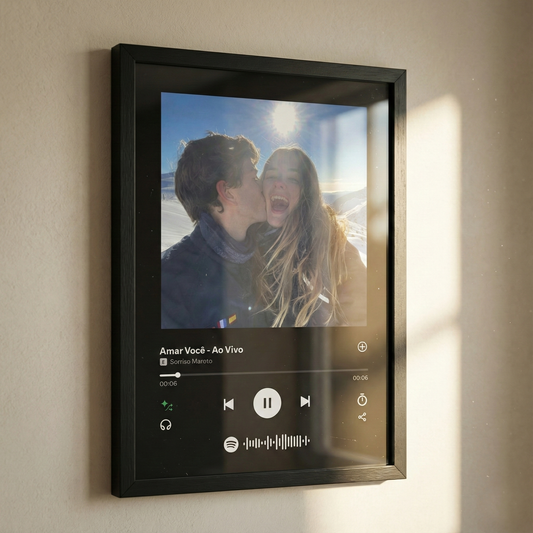 Quadro Spotify 'Nosso Hit' A4 para Casal
