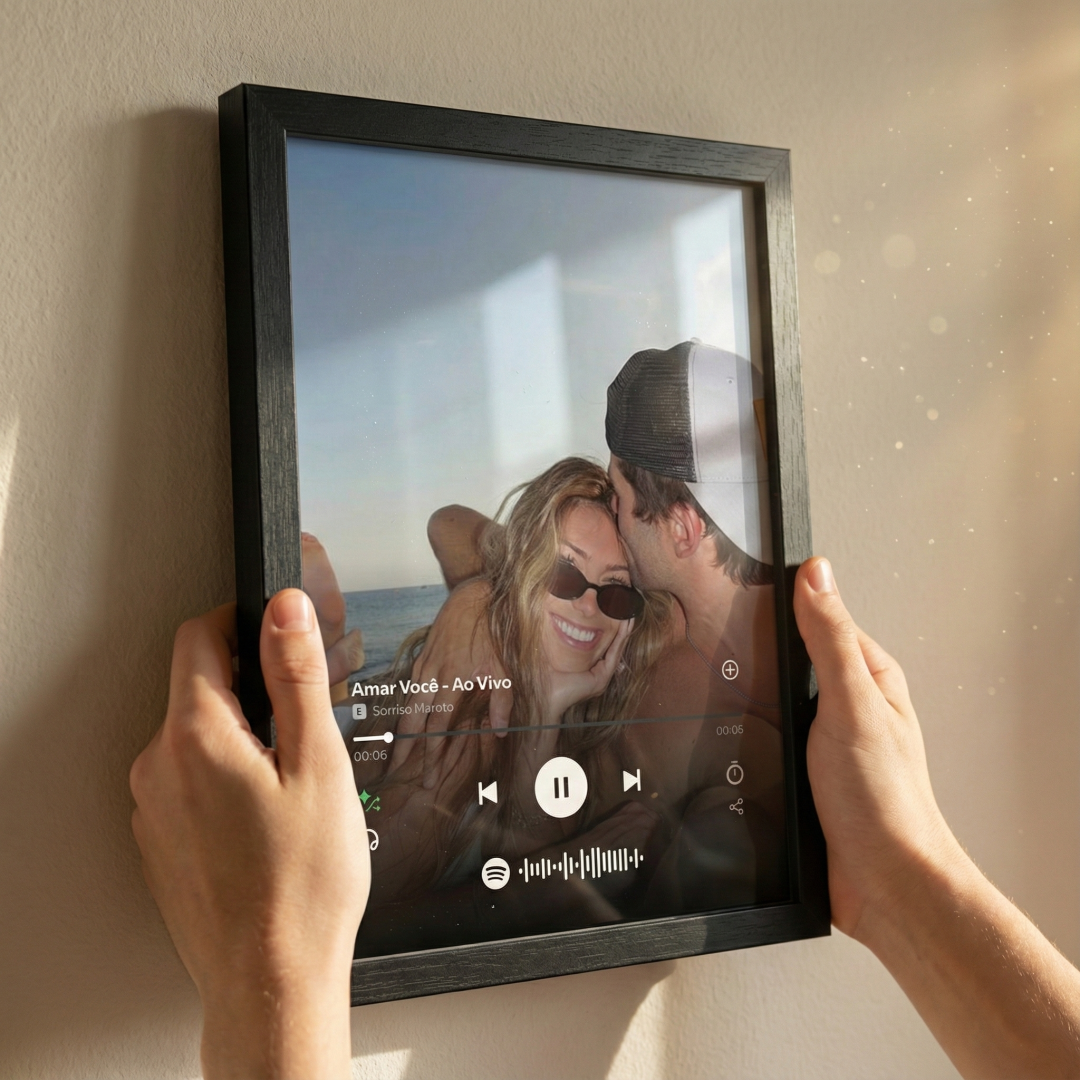 Quadro Spotify 'Nosso Hit' FullScreen A4 para Casal