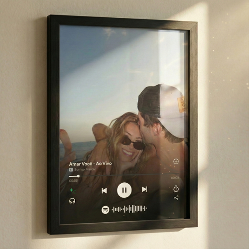 Quadro Spotify 'Nosso Hit' FullScreen A4 para Casal