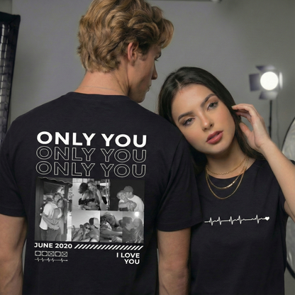 Camiseta Romântica 'Only You' para Namorados