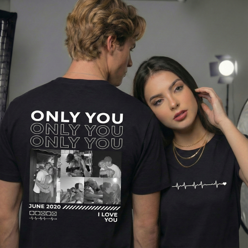 Camiseta Romântica 'Only You' para Namorados